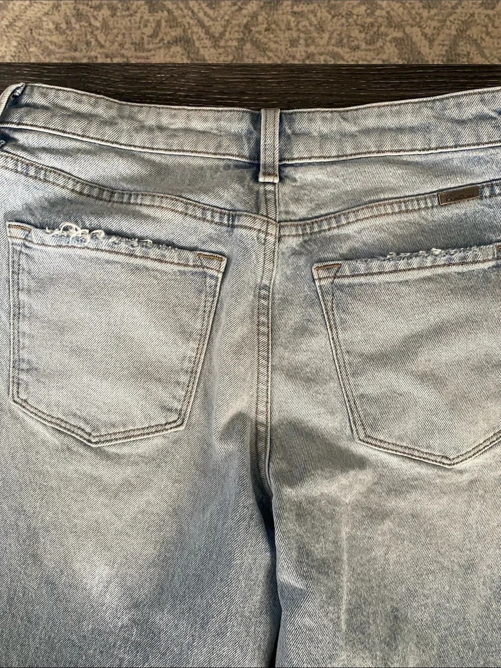 KanCan Light Blue Straight Leg Jeans with Silver Studs